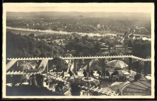 AK Dresden-Weisser Hirsch, Blick vom Hotel Luisenhof auf den Ort