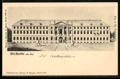 AK Alt-Berlin, Kadettenhaus mit Strassenpartie