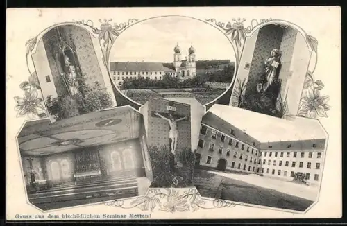 AK Metten, Bischöfliches Seminar, Innenansicht, Hof