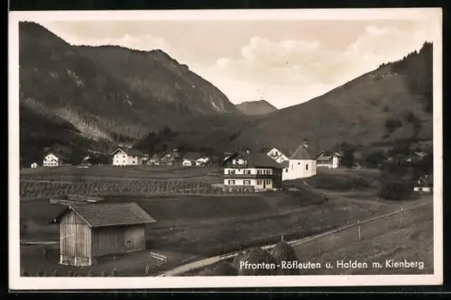 AK Pfronten-Röfleuten, Ortspartie und Halden mit Kienberg