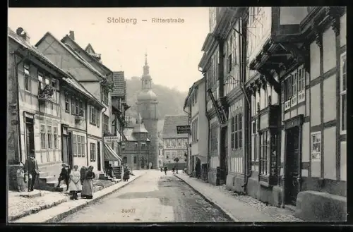 AK Stolberg / Rheinland, Blick in die Ritterstrasse