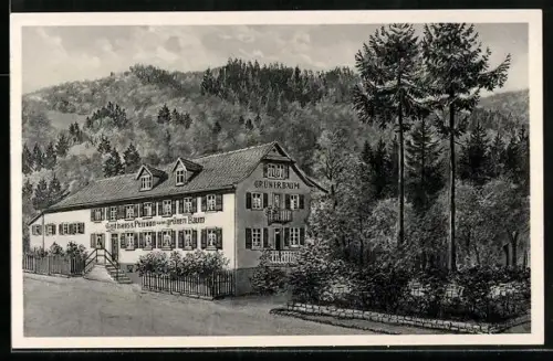 AK Oedsbach, Gasthof & Pension Zum Grünen Baum, Bes. Karl Müller