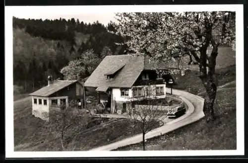 AK Wies-Stockmatt über Schopfheim, Gasthaus Zum Waldhorn I. Trefzer