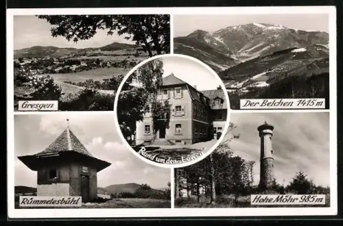 AK Gresgen, Gasthaus und Pension zum Löwen, Hohe Möhr, Belchen