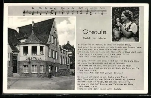 AK Vallendar, Hotel-Restaurant Gretula, Rheinstrasse 80