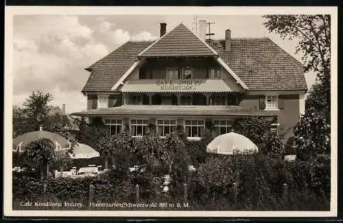 AK Hinterzarten, Cafe Konditorei Imbery mit Garten