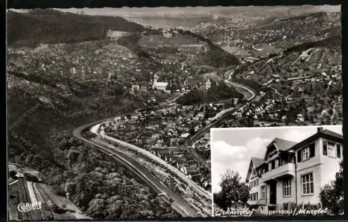 AK Gernsbach /Hilpertsau, Gesamtansicht, Gasthaus Grüner Hof, Inh. H. Nickel