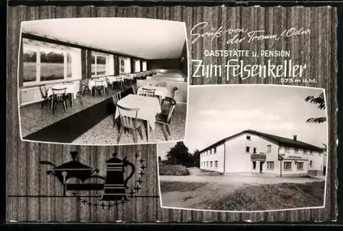 AK Tromm /Odenwald, Gaststätte und Pension Zum Felsenkeller