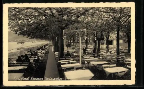 AK Bad Godesberg, Rheinhotel Dreesen, Gartenanlage