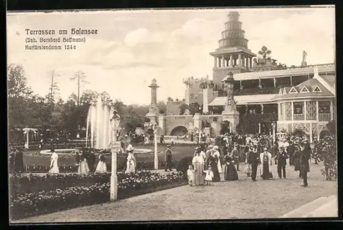 AK Berlin, Terrassen am Halensee, Inh. Bernhard Hoffmann, Kurfürstendamm 124a