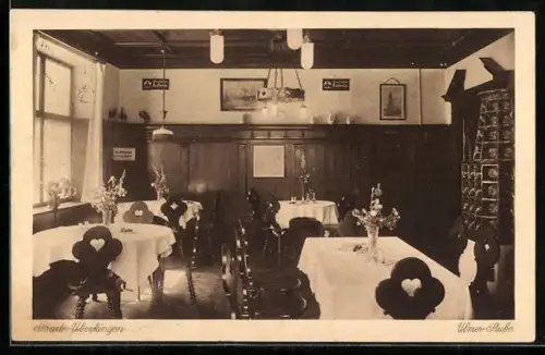 AK Überlingen / Bodensee, Gasthaus Ulmer-Stube, Innenansicht