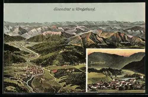 AK Eisenärzt, Panorama, Maria Eck, Hochgern, Hochfelln