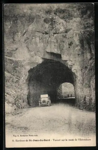 AK Saint-Jean-du-Gard, Tunnel sur la route de l`Estréchure