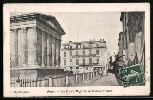 AK Nîmes, Les Grands Magasins de lutherie P. Colin