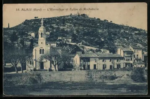 AK Alais /Gard, L`Hermitage et Église de Rochebelle