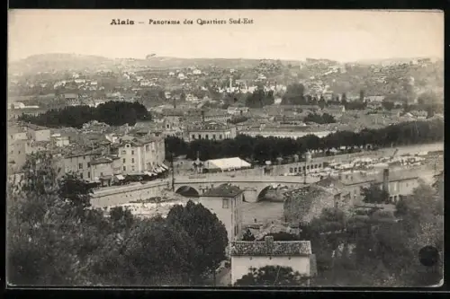 AK Alais, Panorama des Quartiers Sud-Est