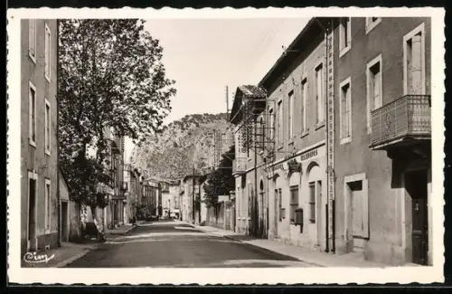 AK Anduze /Gard, Avenue Rollin avec bâtiments et arbres en arrière-plan