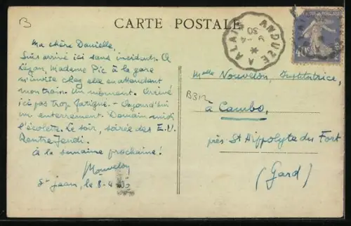 AK St-Jean-du-Gard, Le Pont Romain et Château de Cabrières