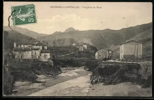 AK Saumane-le-Castellas, Vue prise du Pont