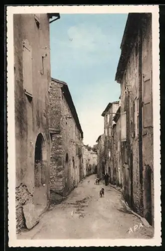 AK Vézénobres /Gard, La Rue Basse