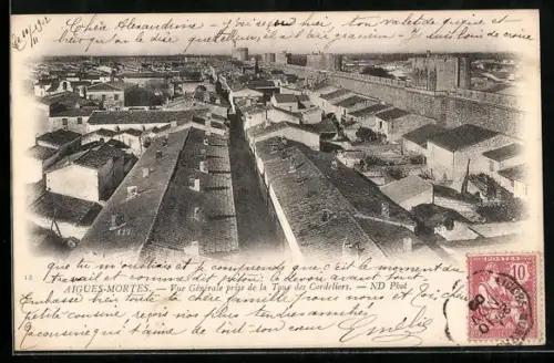AK Aigues-Mortes, Vue générale prise de la Tour des Cordeliers