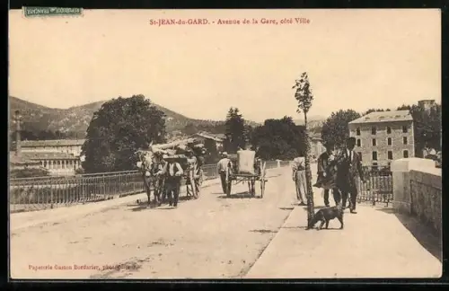 AK St-Jean-du-Gard, Avenue de la Gare, côté Ville