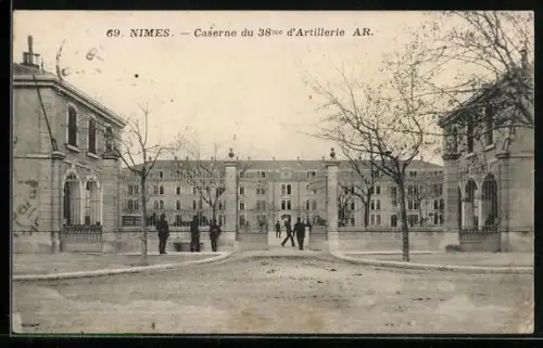 AK Nîmes, Caserne du 38me d`Artillerie AR