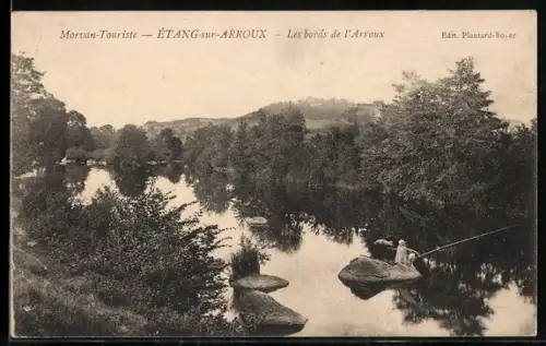 AK Étang-sur-Arroux, Les bords de l`Arroux