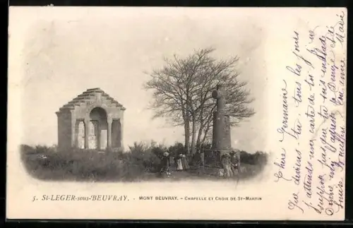 AK St-Léger-sous-Beuvray, Mont Beuvray, Chapelle et Croix de St-Martin