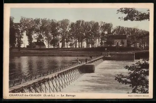 AK Charnay-lès-Chalon /S.-et-L., Le Barrage