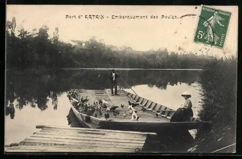 AK Port d`Artrix, Embarquement des Poules