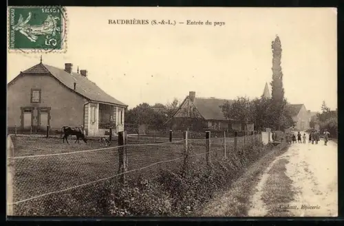 AK Baudrières /S.-&-L., Entrée du pays