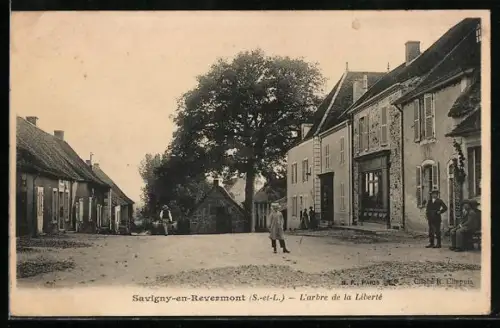 AK Savigny-en-Revermont /S.-et-L., L`arbre de la Liberté