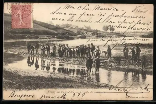 AK Plessis, Groupe de pêcheurs aux étangs