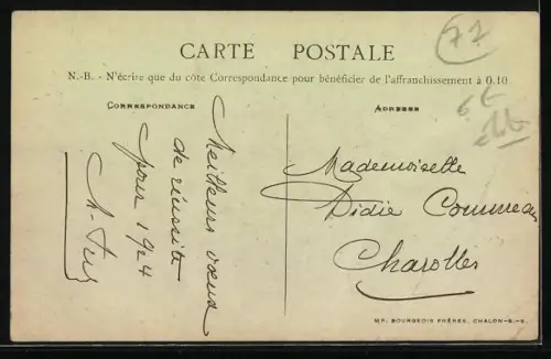 AK Couches-les-Mines, Quartier St-Georges avec bureau de poste et enfants dans la rue