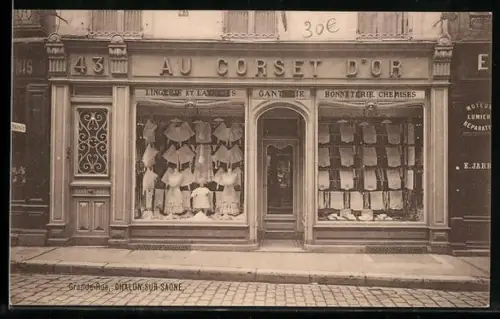 AK Chalon-sur-Saône, Boutique Au Corset d`Or, 43, Grande-Rue, Prop. Georges Chaudot