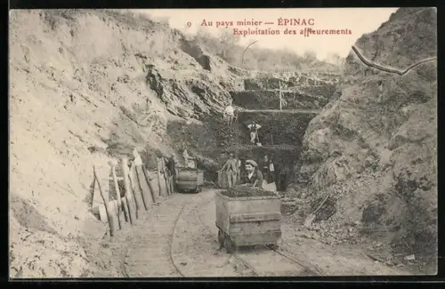 AK Épinac, Exploitation des affleurements dans le pays minier