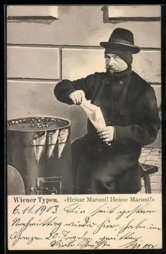 AK Wien, Heisse Maroni! Heisse Maroni!, Händler