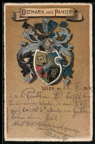 AK Wien, Studentenwappen der Burschenschaft Ostmark