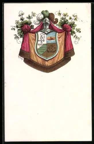 AK Wien, Studentenwappen der Burschenschaft Alemannia