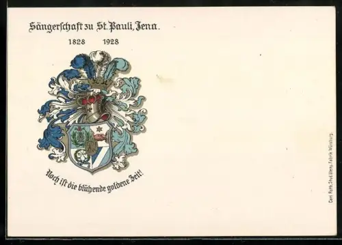 AK Jena, Studentenwappen der Sängerschaft zu St. Pauli 1828-1928