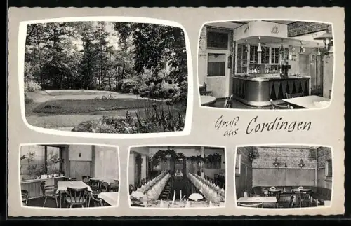 AK Cordingen, Gasthaus Cordingen, Säle, Garten, Inh. Karl Hogrefe