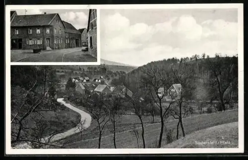 AK Sippersfeld /Pfalz, Platz, Ortsansicht