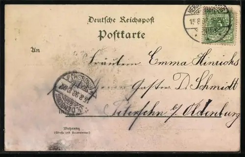 Lithographie Hermannsburg, Missionsschule, Kinderheim, Altes Missionshaus