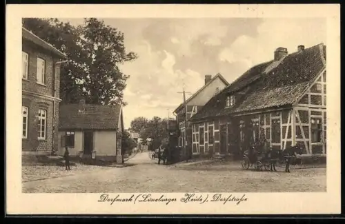 AK Dorfmark /Lüneburger Heide, Dorfstrasse