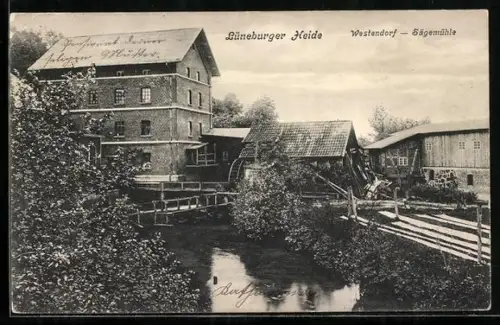 AK Westendorf /Lüneburger Heide, Sägemühle