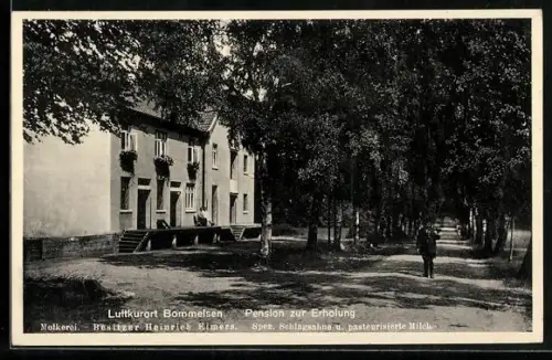 AK Bommelsen, Hotel-Pension zur Erholung, Molkerei, Besitzer Heinrich Eimers