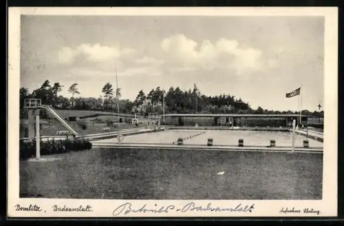 AK Bomlitz, leere Badeanstalt