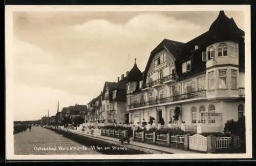 AK Warnemünde, Villen am Strande