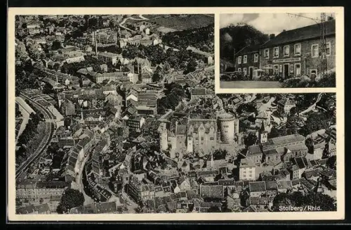 AK Stolberg /Rhld., Luftaufnahme, Restaurant Nachtigällchen, Inh. Jakob Ahn